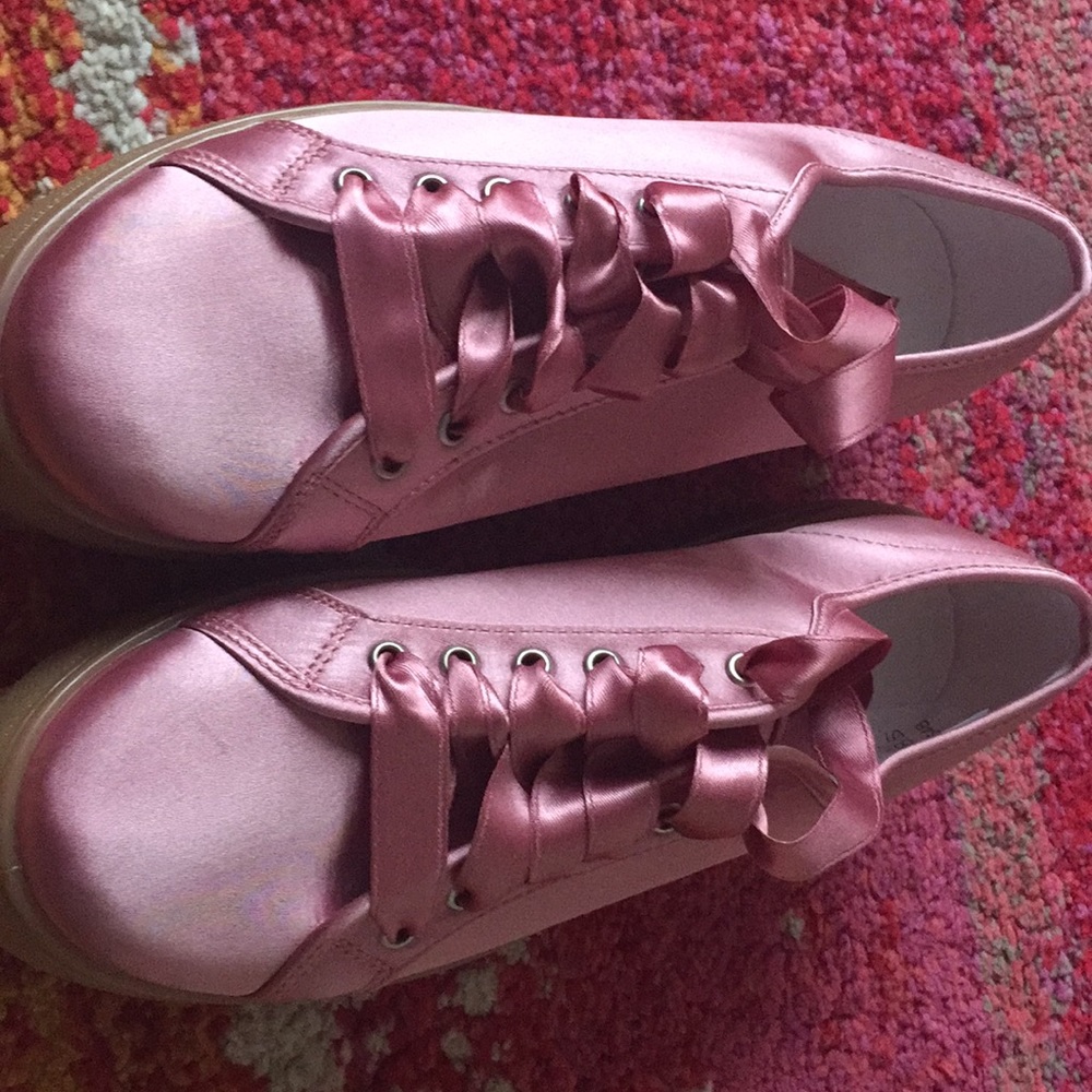 Top shop pink satin flats